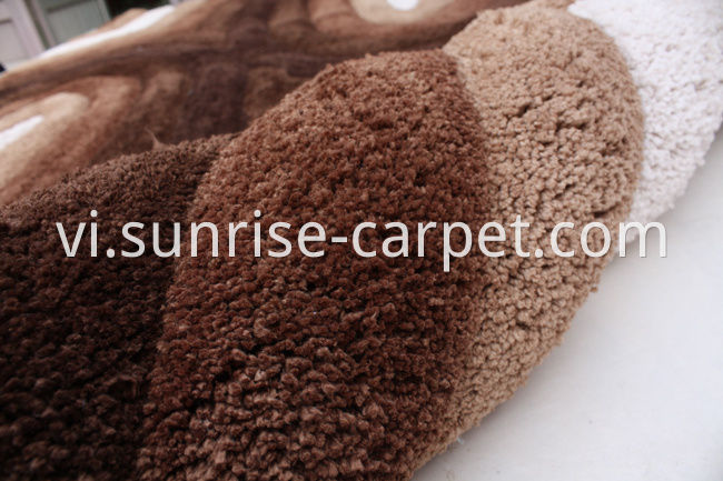 Soft Microfiber Shaggy 3D Design Carpet